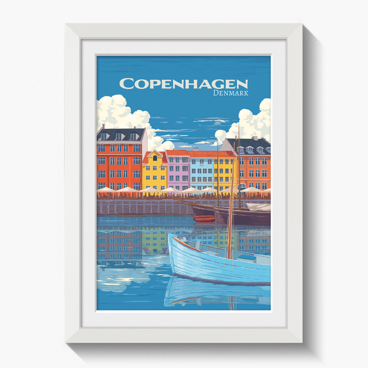 Copenhagen Denmark Travel Poster