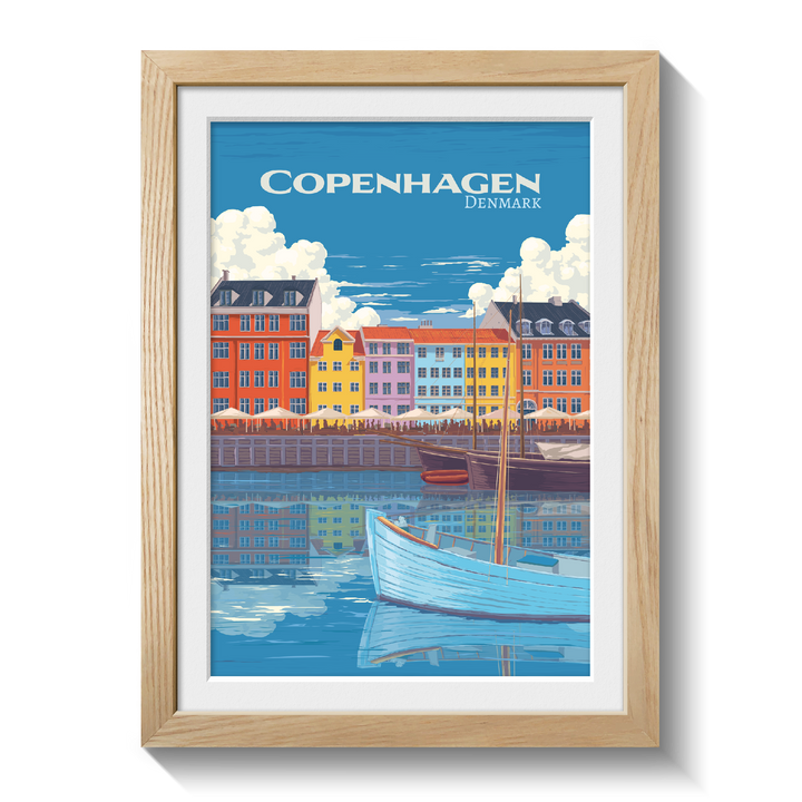 Copenhagen Denmark Travel Poster