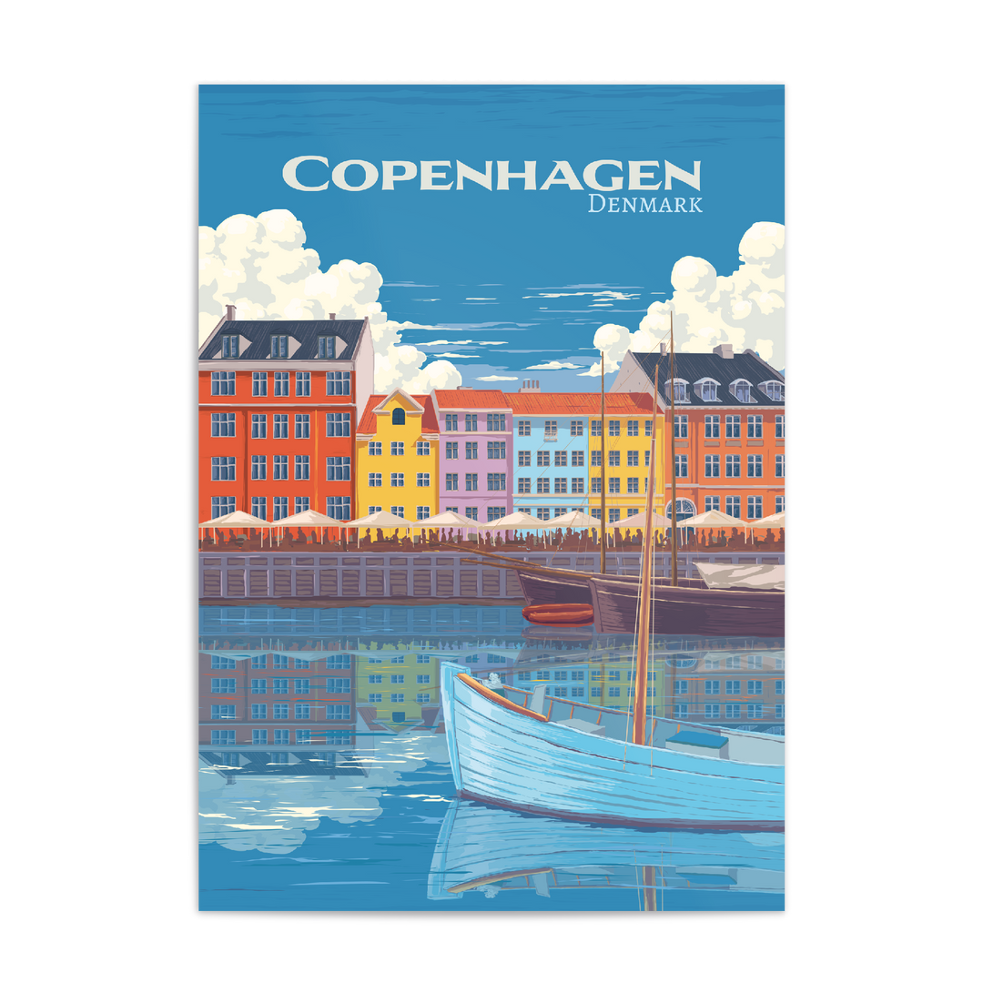Copenhagen Denmark Travel Poster