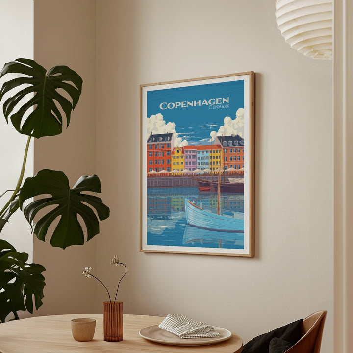 Copenhagen Denmark Travel Poster