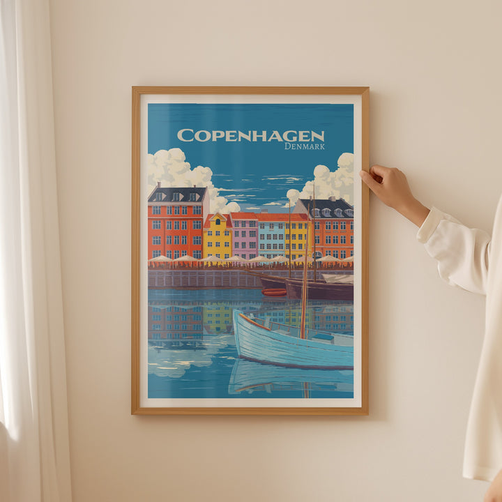 Copenhagen Denmark Travel Poster