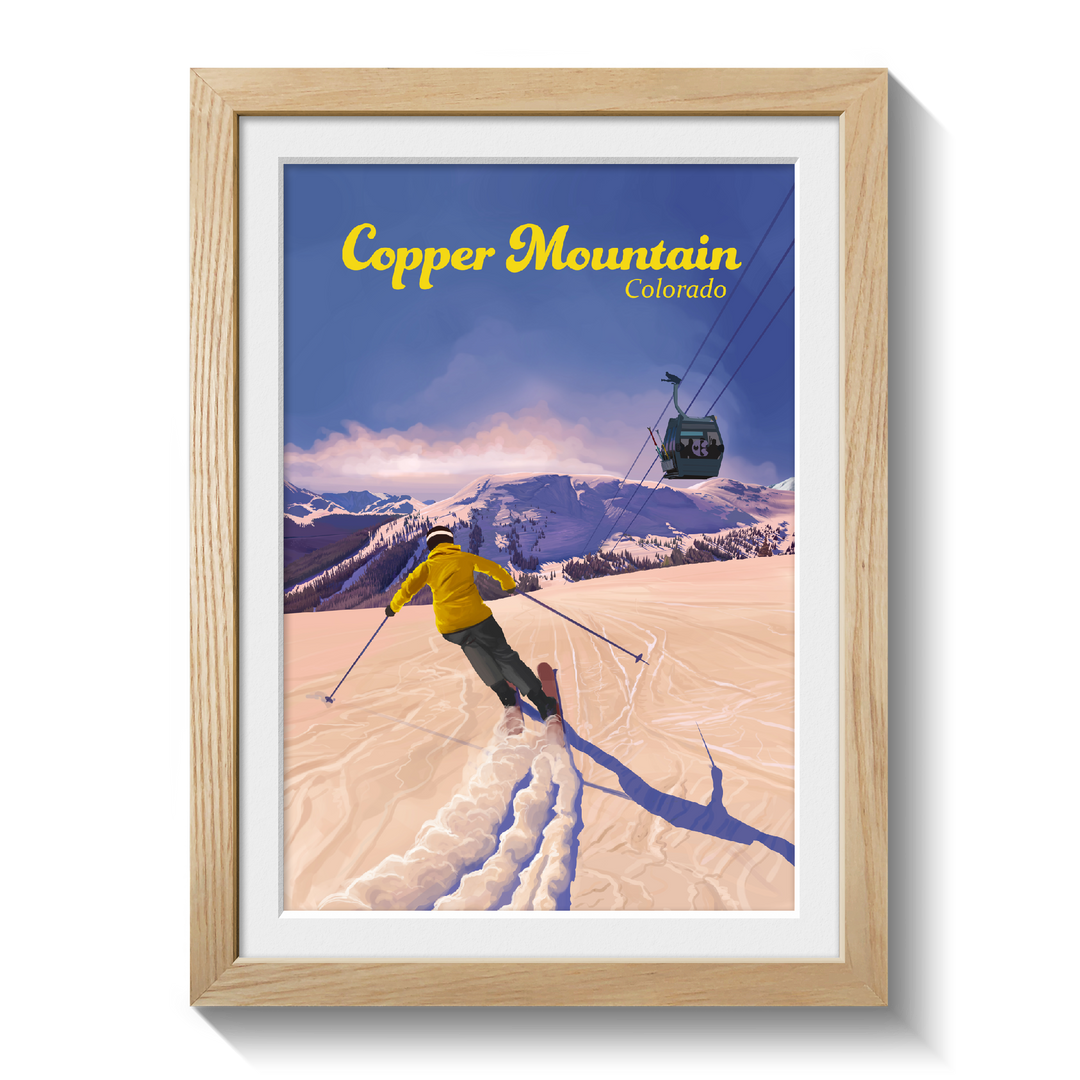 Copper Mountain Colorado Ski Resort Travel Poster