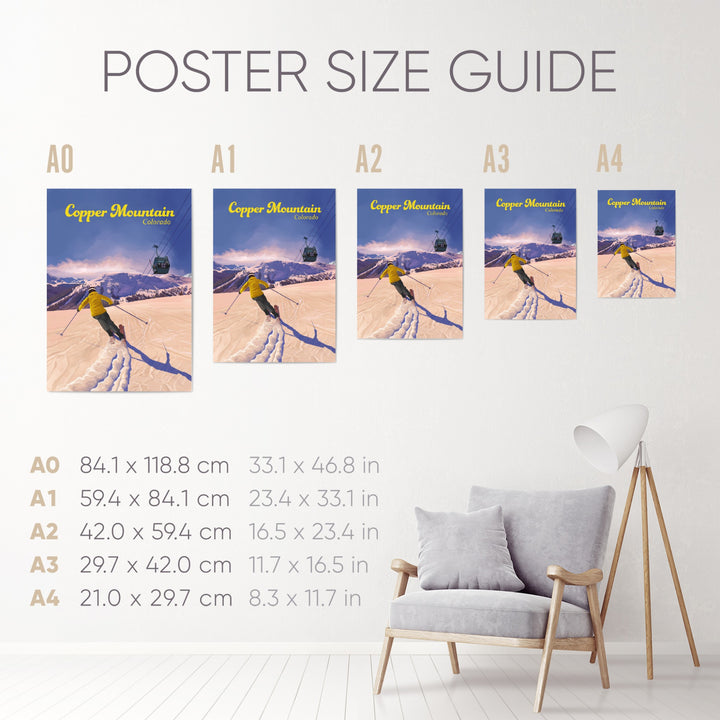 Copper Mountain Colorado Ski Resort Travel Poster