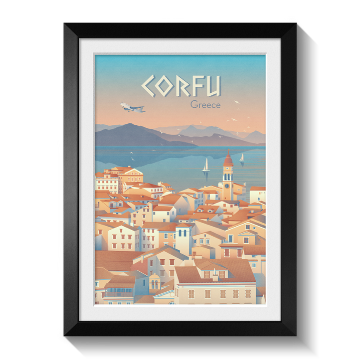 Corfu Greece Travel Poster