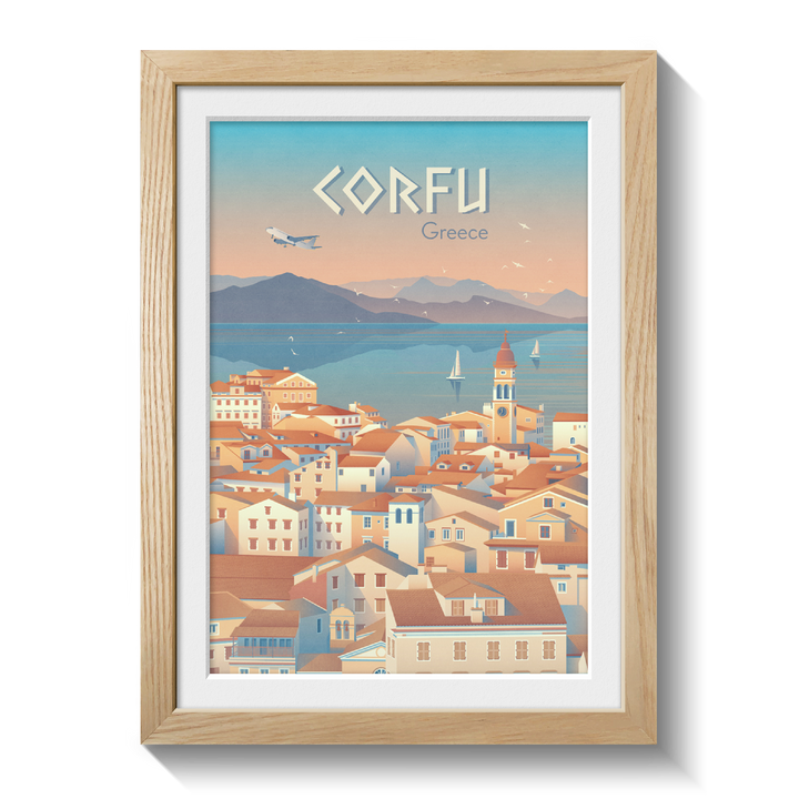 Corfu Greece Travel Poster