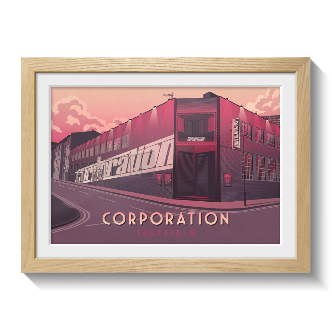 Corporation Sheffield Travel Poster