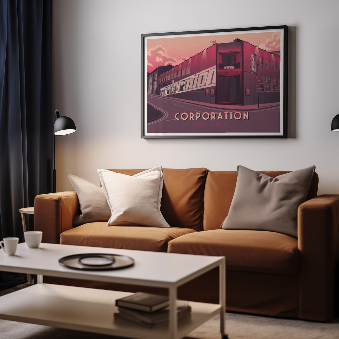 Corporation Sheffield Travel Poster