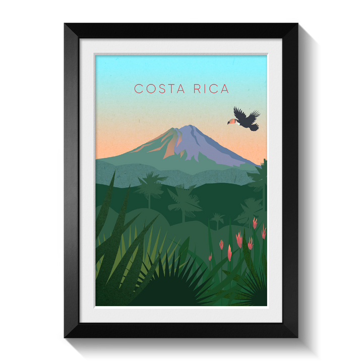 Costa Rica Minimal Travel Poster