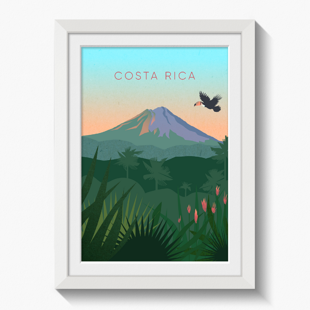 Costa Rica Minimal Travel Poster