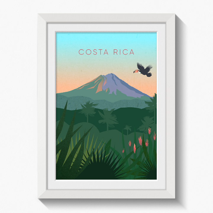 Costa Rica Minimal Travel Poster