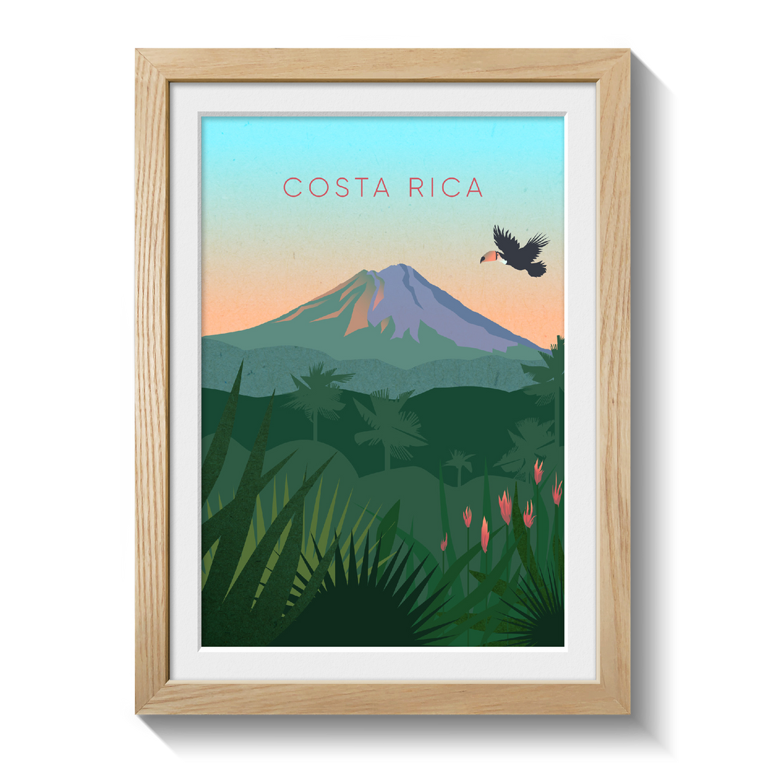 Costa Rica Minimal Travel Poster