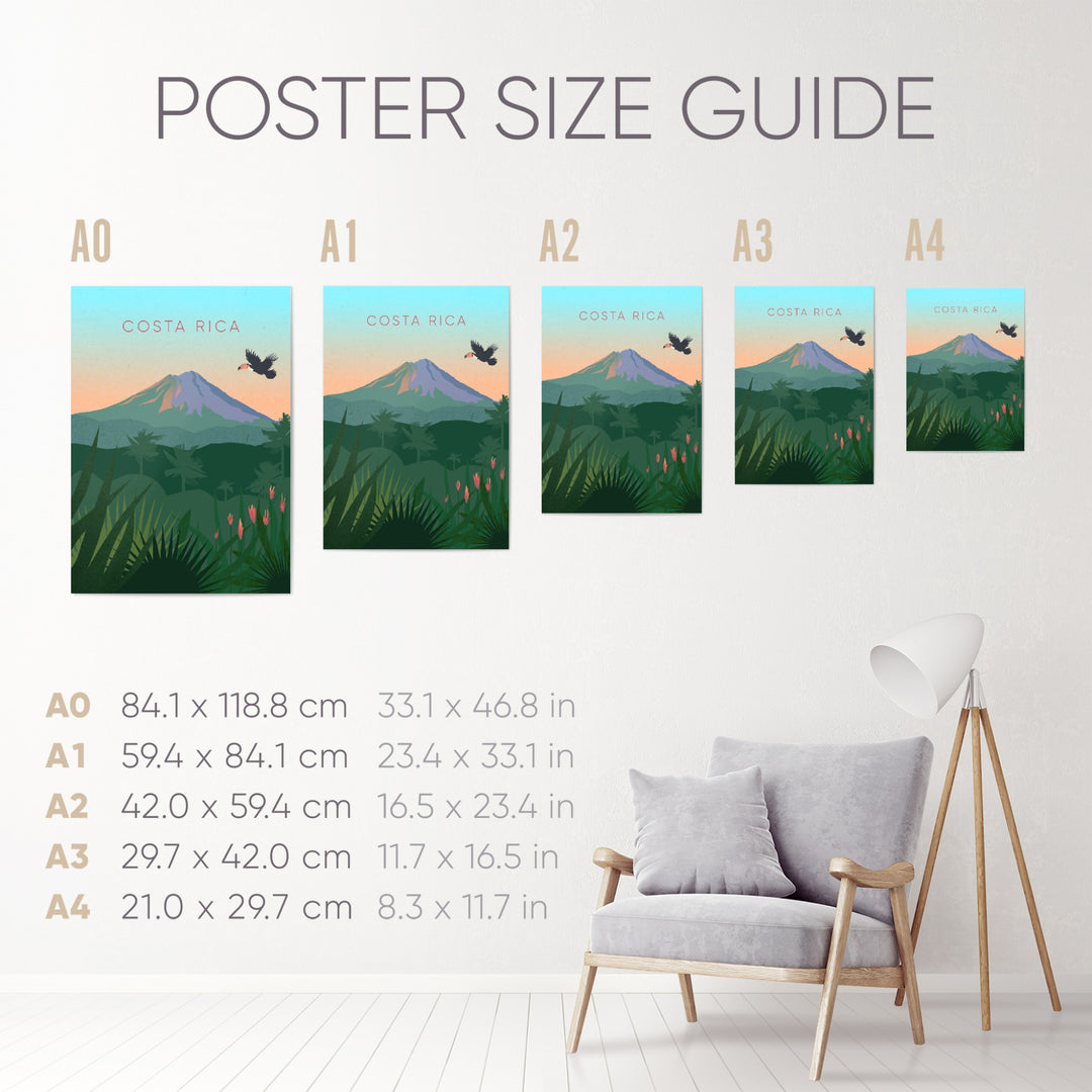 Costa Rica Minimal Travel Poster