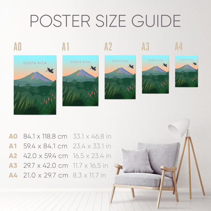 Costa Rica Minimal Travel Poster