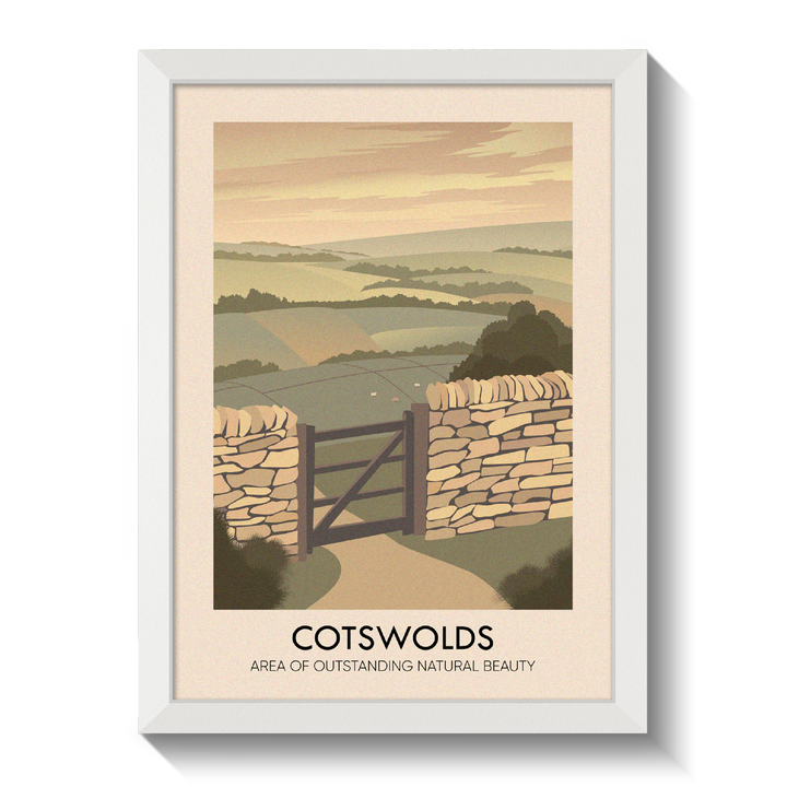 Cotswolds AONB Travel Poster