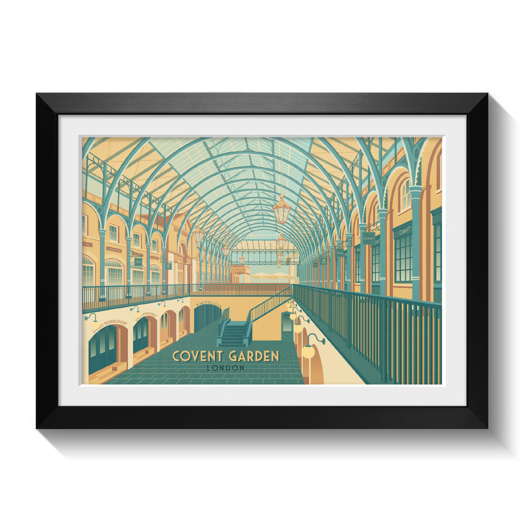 Covent Garden London Travel Poster