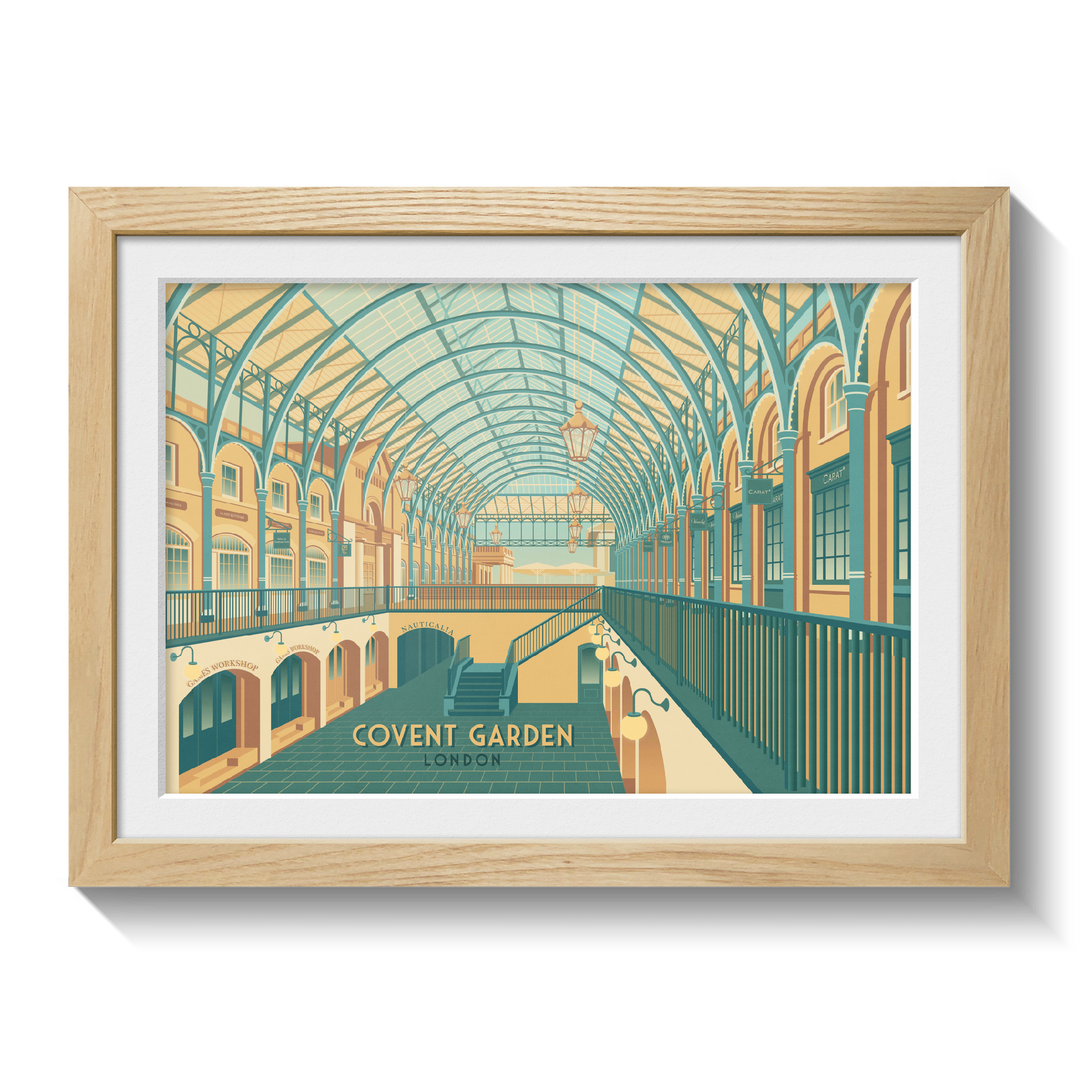 Covent Garden London Travel Poster