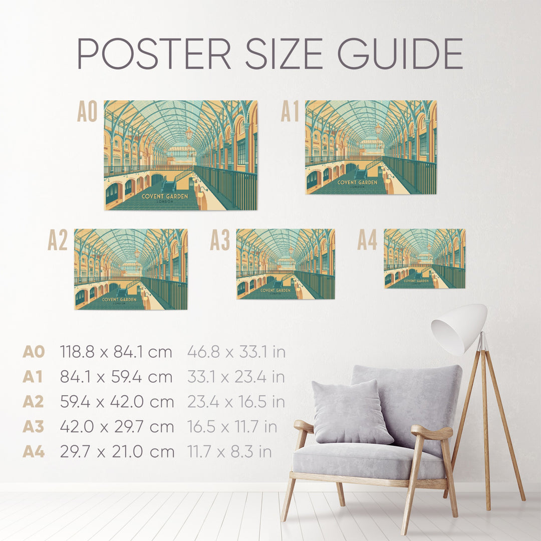 Covent Garden London Travel Poster