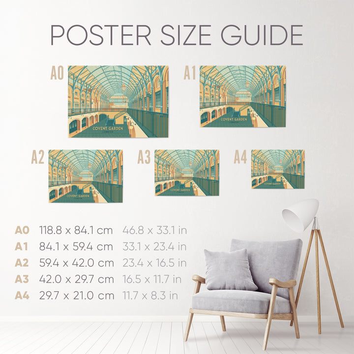 Covent Garden London Travel Poster