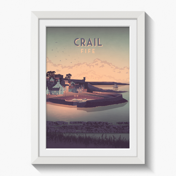 Crail Fife Scotland Seaside Travel Poster