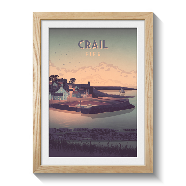 Crail Fife Scotland Seaside Travel Poster