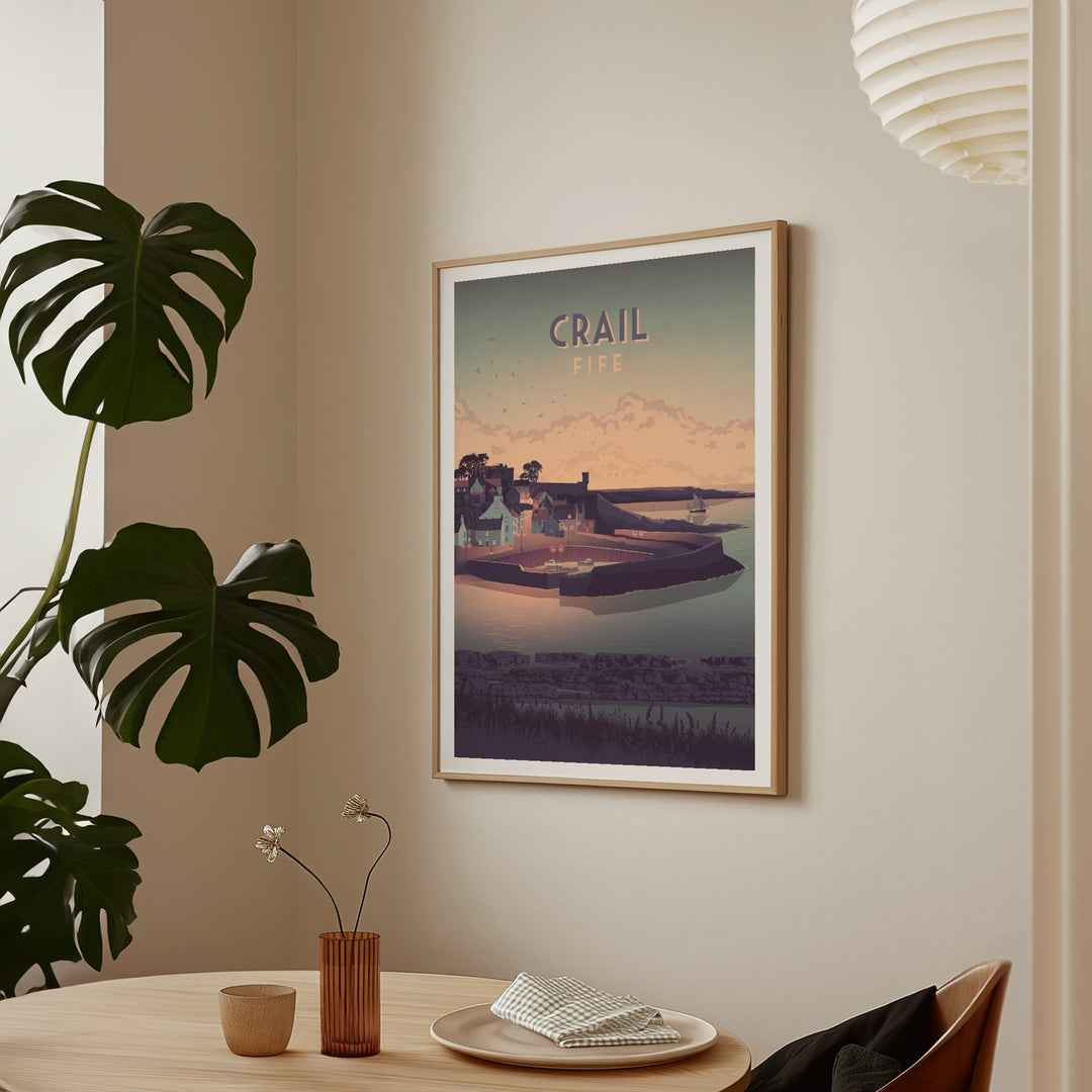 Crail Fife Scotland Seaside Travel Poster