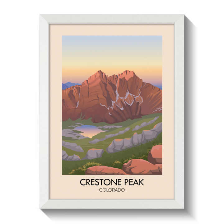 Crestone Peak Colorado USA Travel Poster