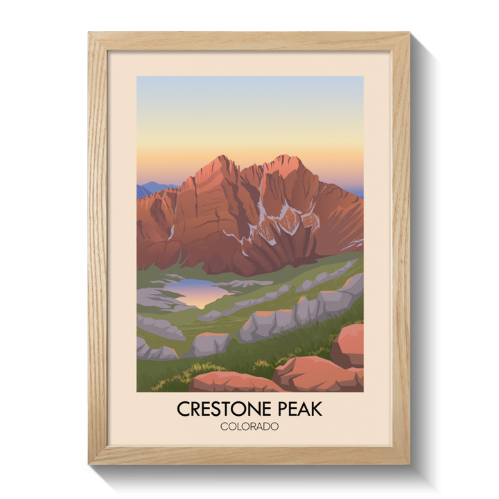Crestone Peak Colorado USA Travel Poster