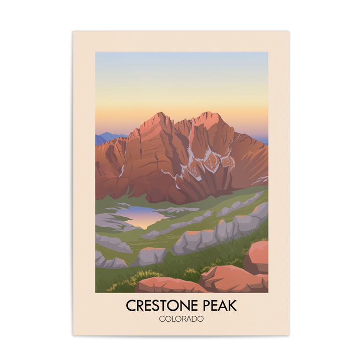 Crestone Peak Colorado USA Travel Poster