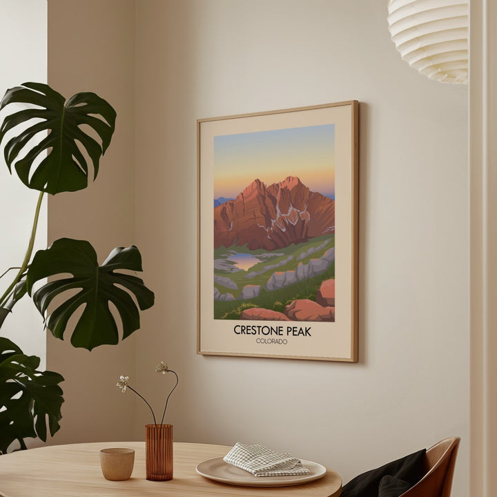 Crestone Peak Colorado USA Travel Poster