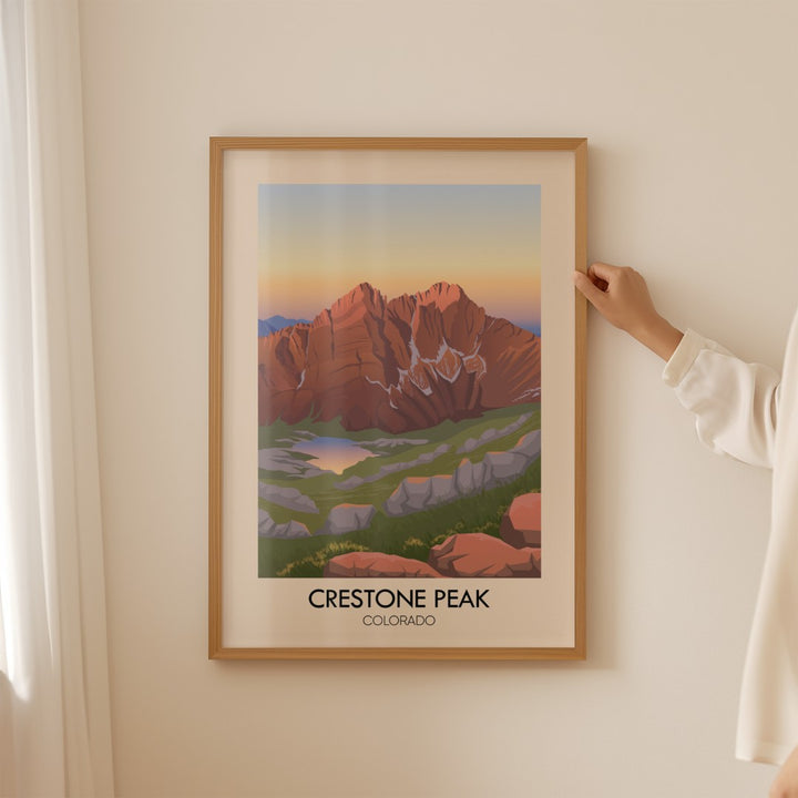 Crestone Peak Colorado USA Travel Poster