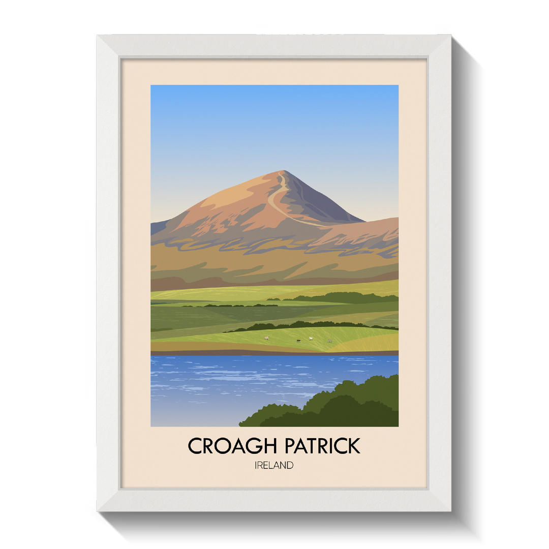 Croagh Patrick Ireland Travel Poster