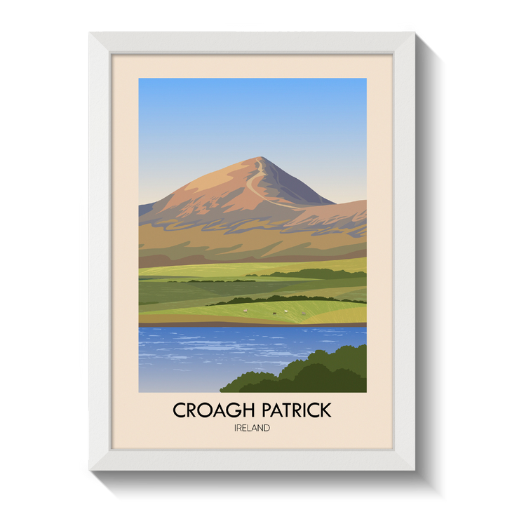 Croagh Patrick Ireland Travel Poster