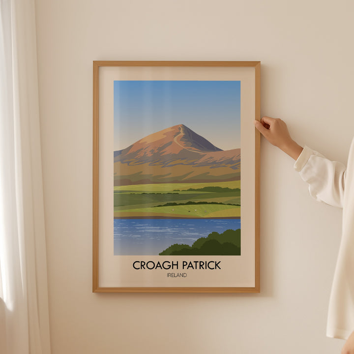 Croagh Patrick Ireland Travel Poster