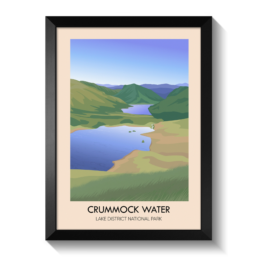 Crummock Water Lake District Travel Poster