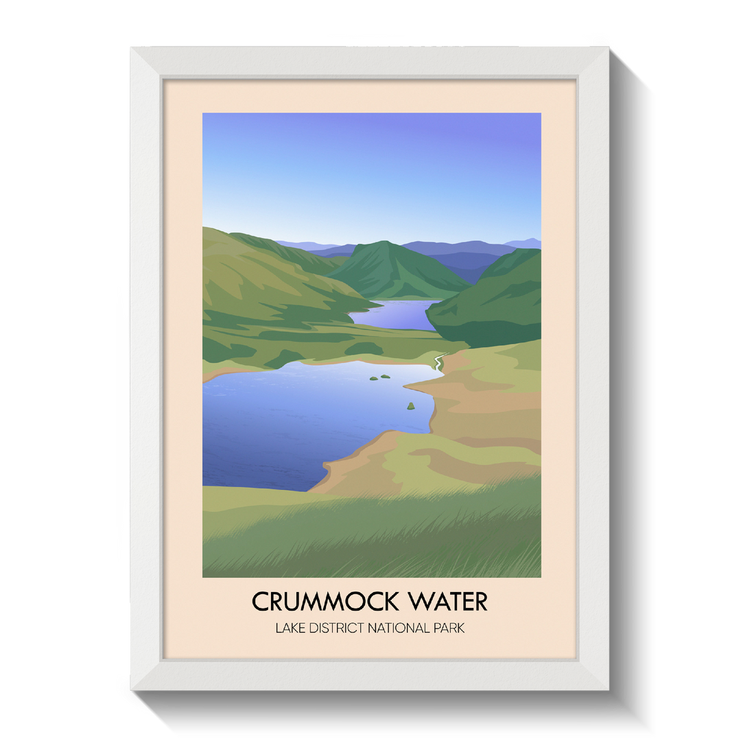 Crummock Water Lake District Travel Poster
