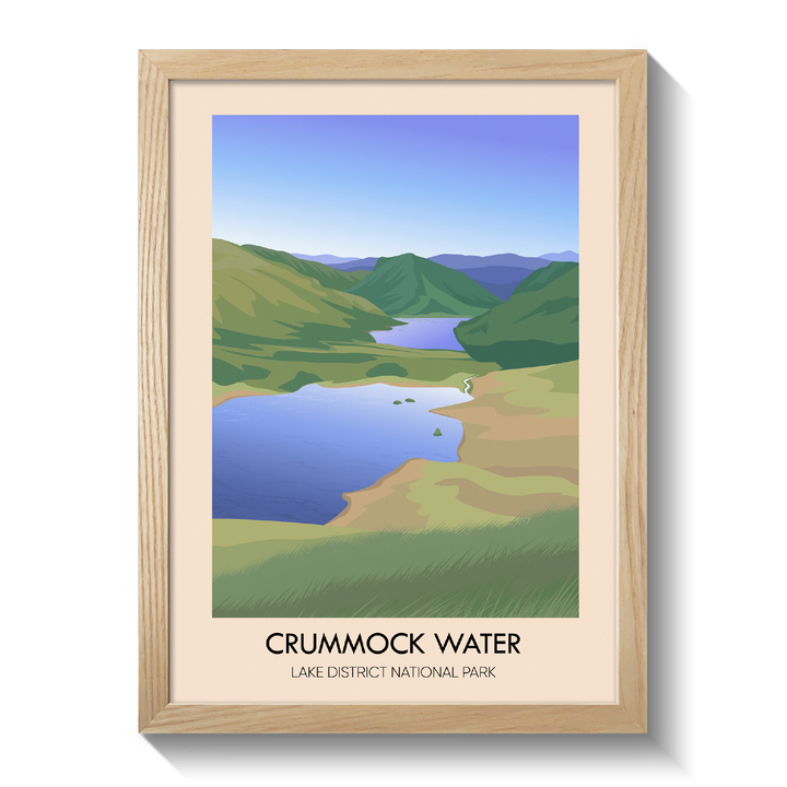 Crummock Water Lake District Travel Poster