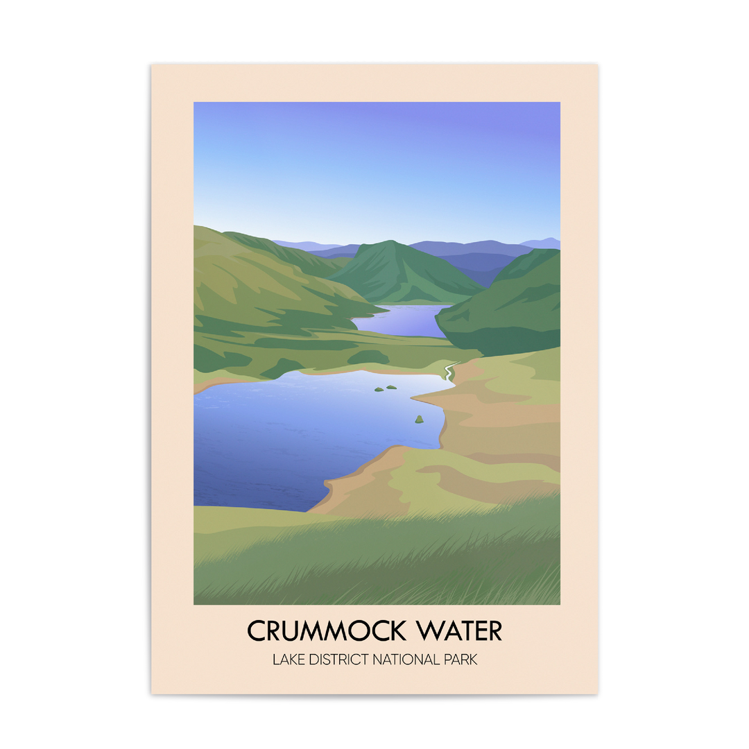Crummock Water Lake District Travel Poster