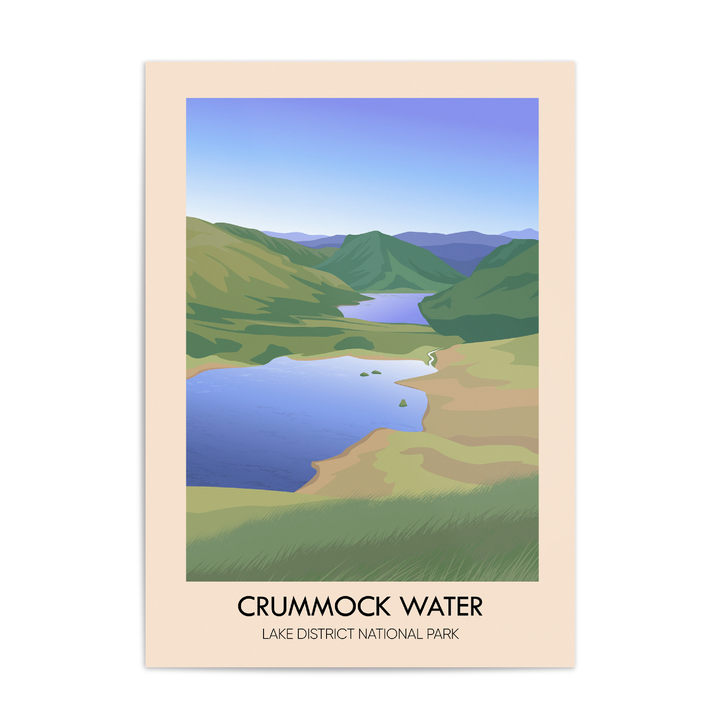 Crummock Water Lake District Travel Poster