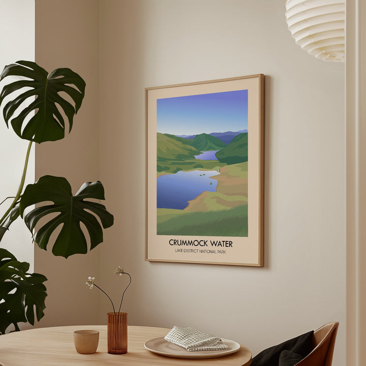 Crummock Water Lake District Travel Poster