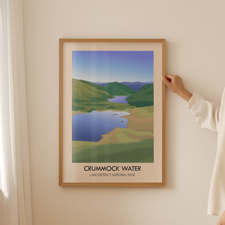 Crummock Water Lake District Travel Poster