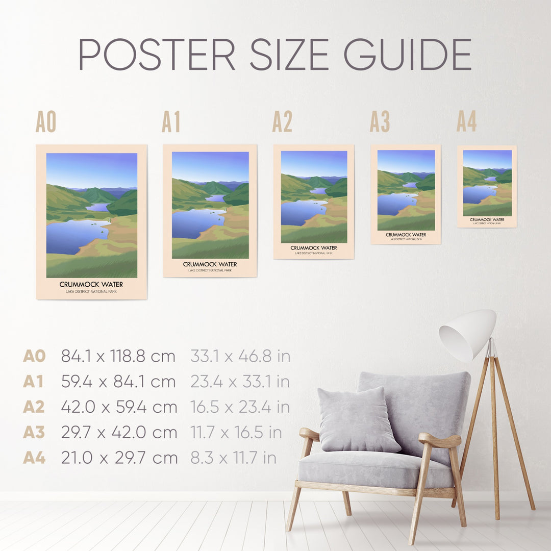 Crummock Water Lake District Travel Poster
