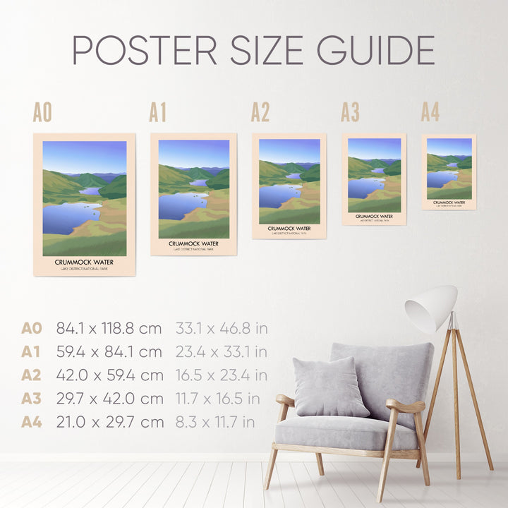 Crummock Water Lake District Travel Poster