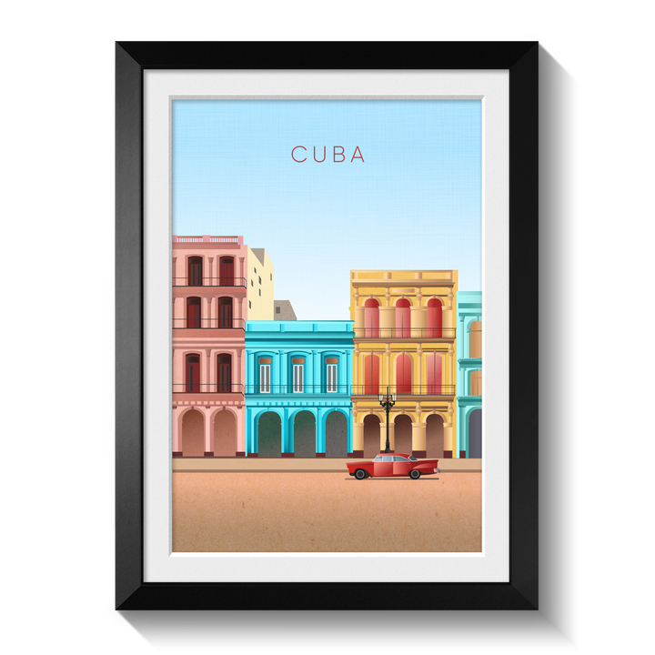 Cuba Minimal Travel Poster