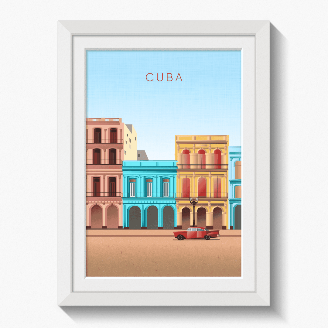 Cuba Minimal Travel Poster