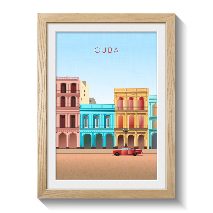 Cuba Minimal Travel Poster