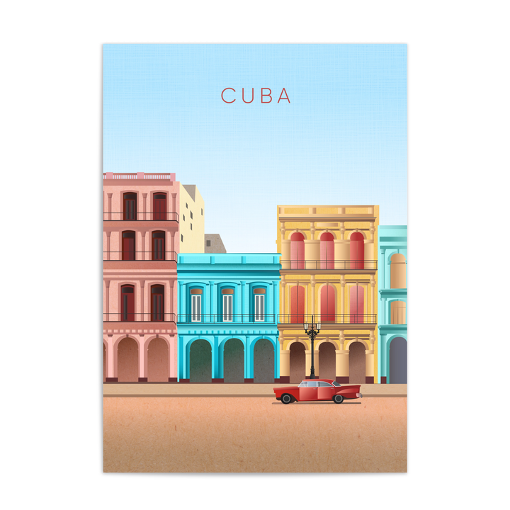 Cuba Minimal Travel Poster