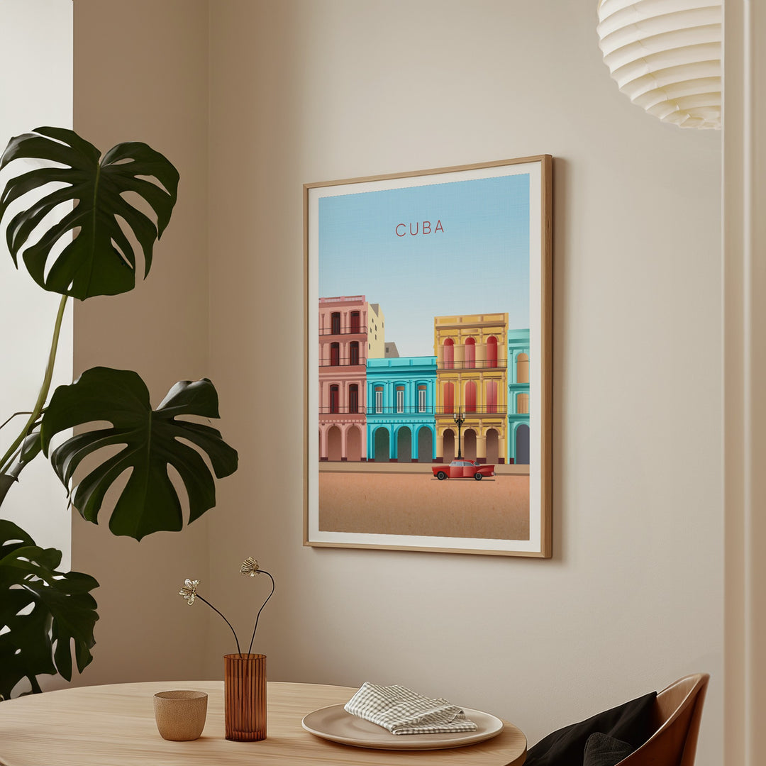 Cuba Minimal Travel Poster