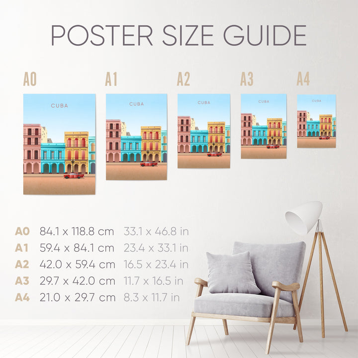 Cuba Minimal Travel Poster