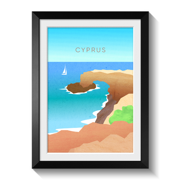 Cyprus Minimal Travel Poster