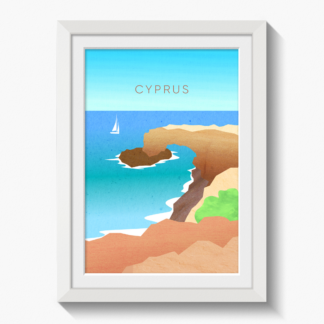 Cyprus Minimal Travel Poster